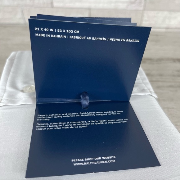 Ralph Lauren Organic Sateen Cotton King Pillowcase Set (2) Platinum $130 NWT - Picture 10 of 10